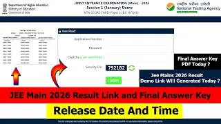 JEE Main 2026 Session 1 Result Link Out ? | JEE Main 2026 Final Answer Key Out ? | NTA Big Update 