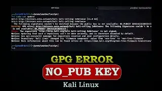 Kali Linux NO_PUBKEY Error Fix | apt update Repository Not Signed | 100% Working Solution