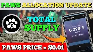 Paws Tokens Allocation Update | Paws Price Prediction | Paws Listing On Binance