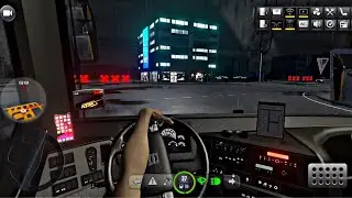Night Raining 🌧️ Driving | Bus Simulator : Ultimate | Hunter Driving POV | Mobile Gameplay
