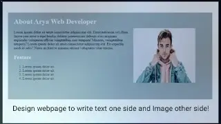 Design webpage to write text one side and image other side with responsive !