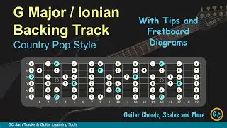 G Major / Ionian Jam Backing Track for Guitar with Tips and Diagrams