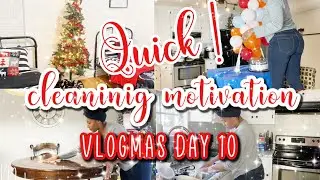 QUICK CLEANING MOTIVATION | VLOGMAS | CLEANING MOTIVATION | KITCHEN CLEANING MOTIVATION
