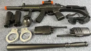 8-Minute Unboxing: Tactical Kit - Baton, Walkie-Talkie, Time Bomb, Black Rifle - Toy Review