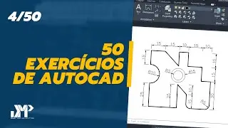 50 Exerc&iacute;cios de AutoCAD para Iniciantes - 4/50 [AutoCAD do zero]
