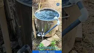 SIPHON MAGIC 💧 handmade pipe drains water with zero effort#DIYtools #cleverdesign #rurallife #wow