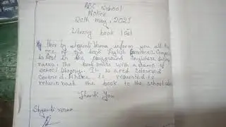 writing a notice about lost a library book