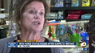 Big mistake leads to stolen horse statue