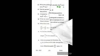 Mathematical Physics Question Paper 2023