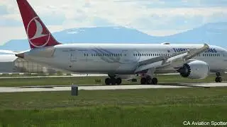 (4K) YVR - Vancouver - Plane Spotting - Turkish Airlines 787-9 Dreamliner