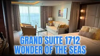 Загляните в номер Grand Suite 1712 на лайнере Wonder of the Seas компании Royal Caribbean.
