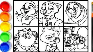 How to Draw Zootopia Characters | Nick Wilde, Nibbles, Gary De Snake & Judy Hopps