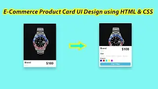 E-Commerce Product Card UI Design using HTML & CSS | Web Tutorials School