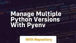 Manage multiple python versions with pyenv