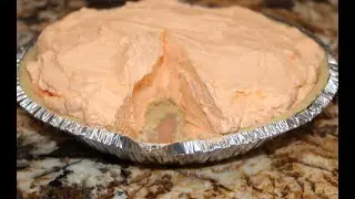 NO BAKE/ORANGE  JELLO CREAMSICLE PIE/ ONLY-5 INGREDIENTS/EPISODE 1003/CHERYLS HOME COOKING