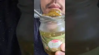 ASMR Pickle Slices crunchy eating sounds mukbang #youtubeshorts  #shorts