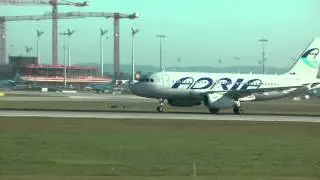 Adria Airways Airbus A319 takeoff Munich airport ( MUC / EDDM) HD
