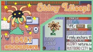Live shiny Lileep after 18437 encounters! - Sapphire DTQ #4