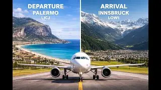 From Sea to Snow ✈️ A320 Flight: Palermo to Innsbruck (Challenging Alpine Approach!)