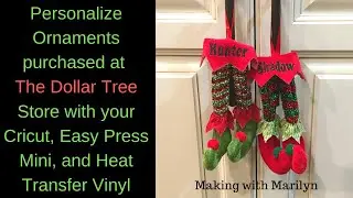 Personalize an Elf Leg Ornament from The Dollar Tree Store.