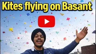 Kites flying 🪁on Basant with black panther pure cotton manja in Ludhiana!!