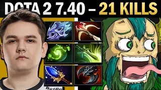 Nature's Prophet Pro Carry with 21 Kills and Moon Shard - Dota 2 Gameplay