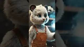 Panda Garage: The Blue Monster | Action Story #cat #catstory #shortsfeed #shorts