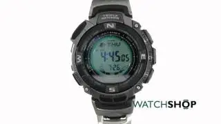 Мужские часы Casio Pro Trek Titanium с будильником и хронографом (PRW-1500T-7VER)