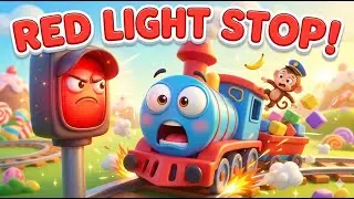 kids videos | Red Light Stop Train Cartoon Adventure for Kids |