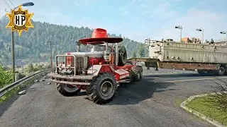 Kenworth 963 - Transporting Heavy Construction Rig Semi-Trailer to the Drilling Station | SnowRunner