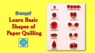Basic quilling shapes | paper quilling for beginners | paper quilling sinhala tutorial / shani craft