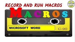 Microsoft Word Macro(English) | How to create Macro in MS Word 2007/2010/2013/2017- class 6th