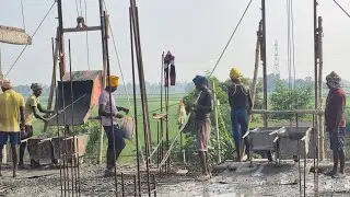 छत ढलाई का लाइव वीडियो | RCC Slab Casting Step by Step | Construction Work Live