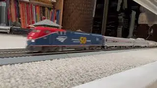 HO scale Amtrak trains & CN freights with SD60f's