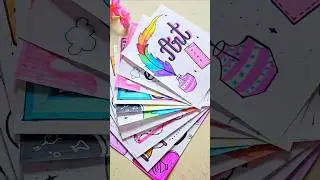✨Простые варианты оформления рамок / Дизайн для проектных работ / Дизайн углов #рисунок #проект #...