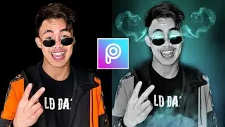 Picsart tutorial Smoke Effect and Glowing eyes