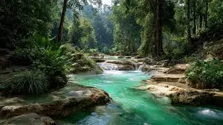 Natural River Sounds for Sleep with Soft Flowing Water Creating a Balanced Calm Atmosphere