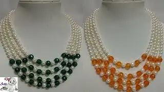#69 How to Make Pearl Beaded Necklace || Diy || Jewellery Making