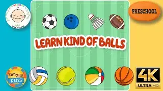 Zimzim Kids - How To Count Balls УЗНАТЬ ВИДЫ МЯЧЕЙ - Для детей (0-3 года) Русский