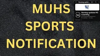 Sports Notification MUHS Nashik University 2022-2023.. like 100k🏸🏸🏓🏓🏏🏏🏀🎾