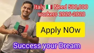 How to apply Italy Work Permit Visa 2026| Step by Step short Guide. 