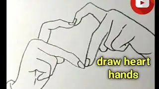 dessin facile | comment dessiner deux mains qui font un cœur | dessin kawaii | dessins facile