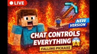 🔴 LIVE FALLING PICKAXE NEW VERSION 😱 | CHAT CONTROLS THE GAME #fallingpickaxe #minecraft #shotrs