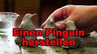 Einen Pinguin aus Ton formen - Tutorial deutsch (German) | 013