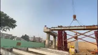 rawadi gader erection 1ts day entech engineering new jop 77 mtrs Railway Bridge