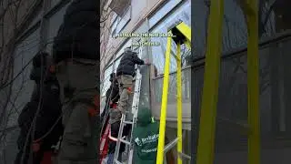 Commercial glass repair services Woodbridge. #glassrepair #revitalizewindowsanddoors