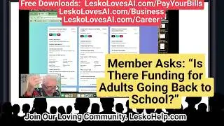 Member Asks  &ldquo;Is There Funding for Adults Going Back to School &rdquo;