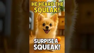 Small Dog Overreacts Dramatically to a Squeaky Toy