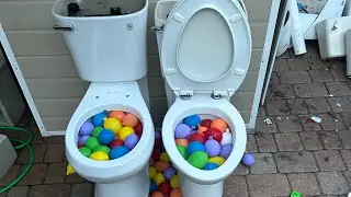 Will it flush? Water balloons vs glacier bay powerflush and American standard studio!!