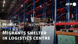 Migrants find temporary shelter on Belarus-Poland border | AFP
